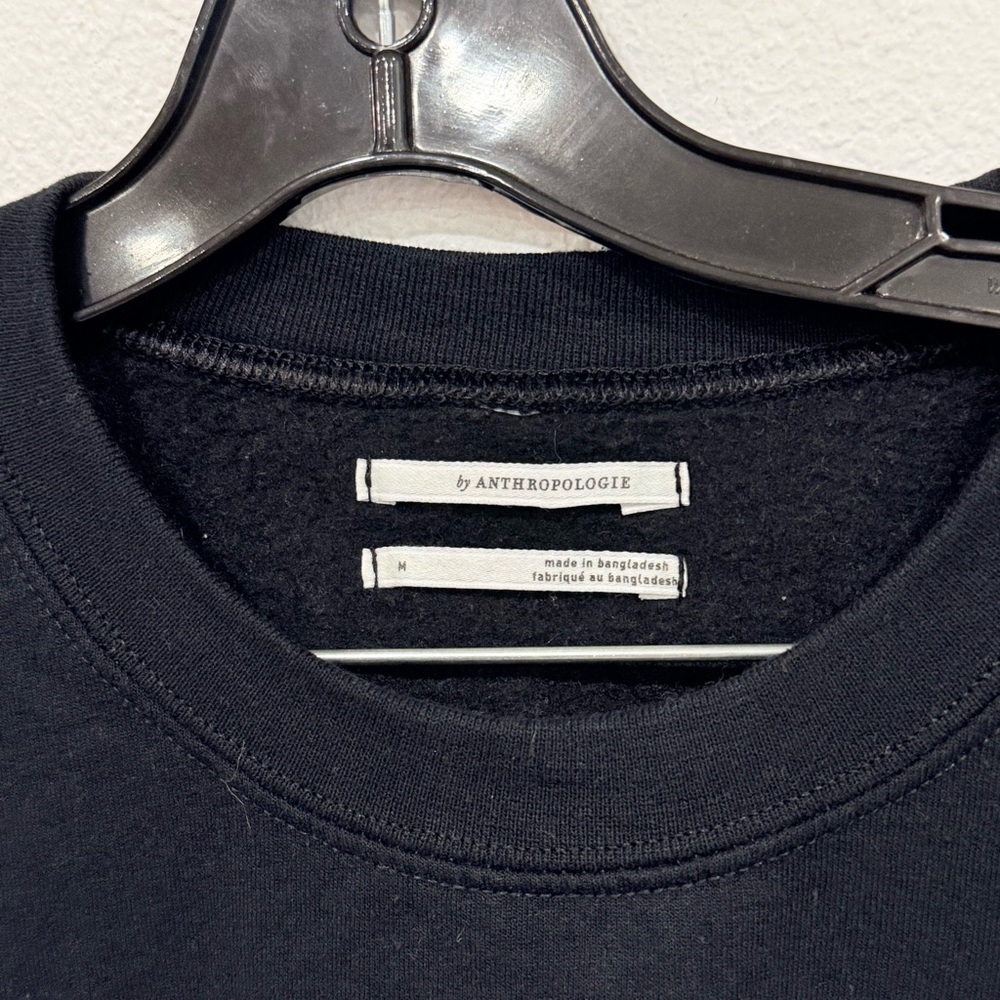 Anthropologie Bridesmaid Crew Black Sweatshirt Women’s Size Medium - Picture 3 of 4